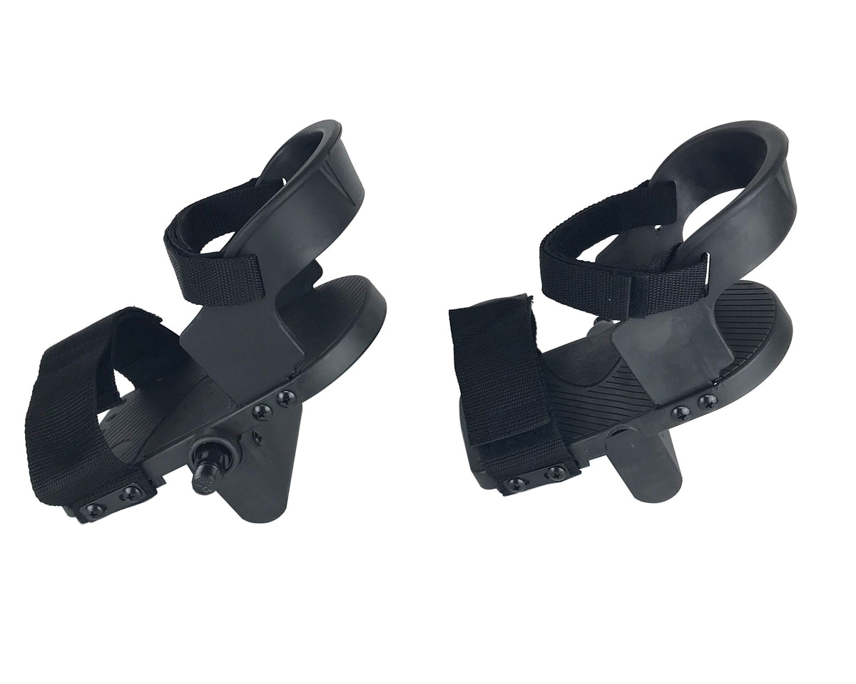 PLEASE READ DESCRIPTION*** Full Boot Support Pedals with Adjustable Straps  - 9/16” For Therapy Rehabilitation (PAIR)